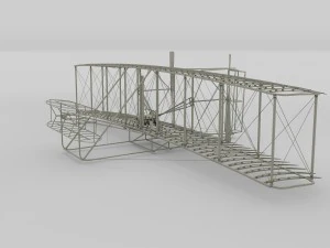 volantino animato di Wright Modello 3D