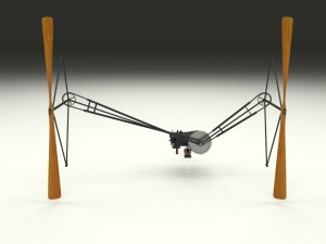 wright flyer propulsion animated 3D Model