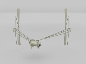 wright flyer propulsion animated 3D Model