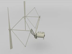 wright flyer propulsion animated 3D Model