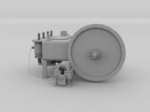 wright flyer engine Modelo 3D