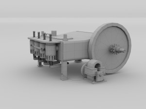 wright flyer engine Modelo 3D