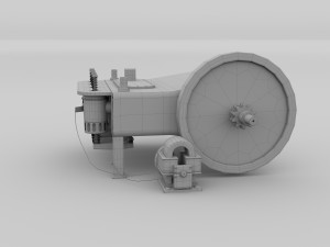 wright flyer engine Modelo 3D