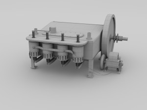 wright flyer engine Modelo 3D