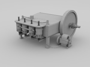 wright flyer engine Modelo 3D