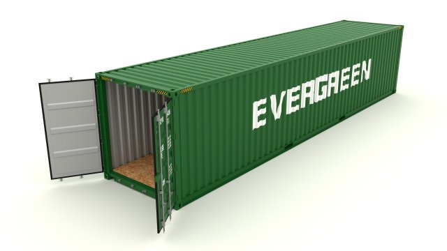 shipping container evergreen Modelo 3D .c4d .max .obj .3ds .fbx .stl .blend 