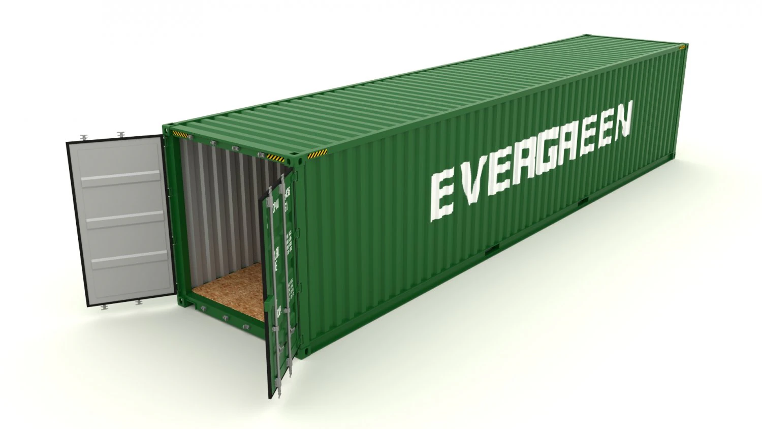 shipping container evergreen 3D Model .c4d .max .obj .3ds .fbx .stl .blend 
