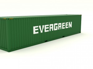 shipping container evergreen Modelo 3D