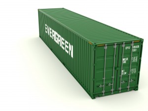 shipping container evergreen Modelo 3D