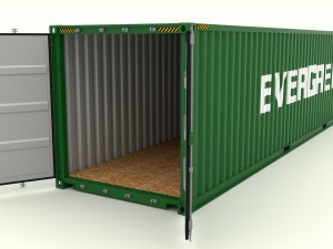 shipping container evergreen Modelo 3D