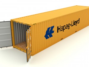 shipping container hapag lloyd 3D मॉडल