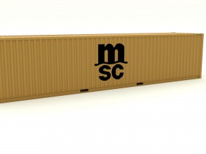 shipping container msc 3D 模型