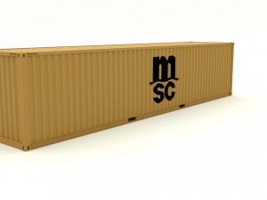 shipping container msc 3D 模型