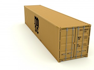 shipping container msc 3D 模型