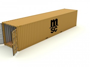 shipping container msc 3D 模型