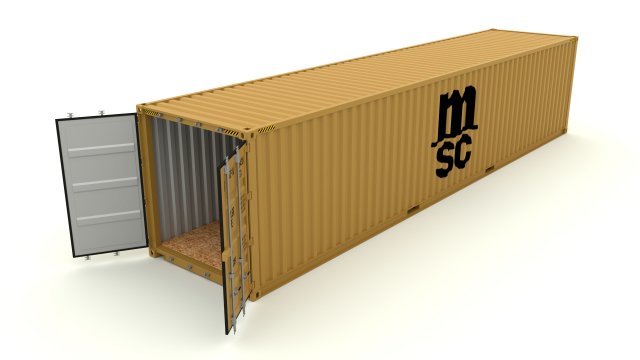 shipping container msc 3D 模型 .c4d .max .obj .3ds .fbx .stl .blend 