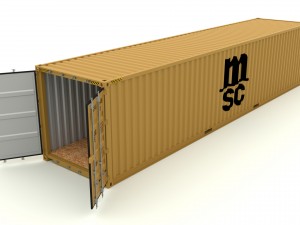 shipping container msc 3D-Modell