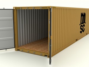 shipping container msc 3D 模型