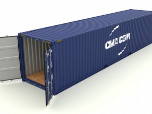 shipping container cma cgm 3D मॉडल