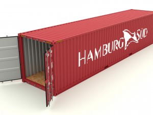 shipping container hamburg sud 3D मॉडल