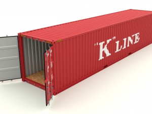 shipping container k line 3D Model