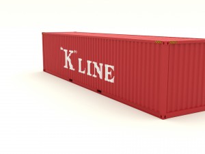 shipping container k line 3D Модель