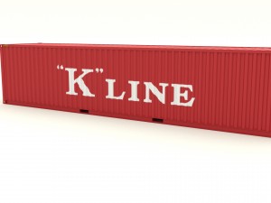shipping container k line 3D Модель