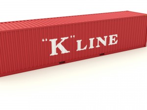 shipping container k line 3D Модель