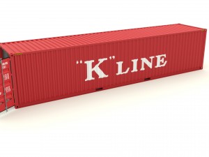 shipping container k line 3D Модель