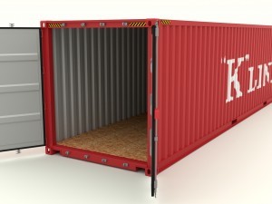 shipping container k line 3D Модель