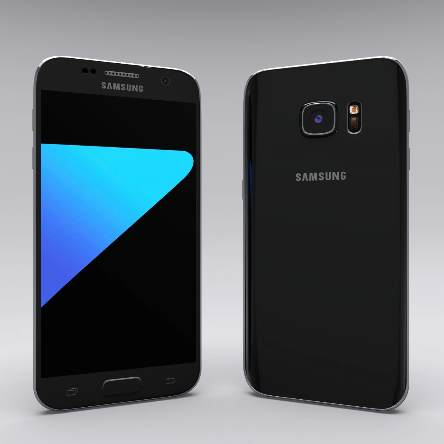 samsung galaxy s7 white 3D Model .c4d .max .obj .3ds .fbx .stl .blend