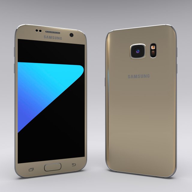 samsung galaxy s7 gold Modelo 3D .c4d .max .obj .3ds .fbx .stl .blend 