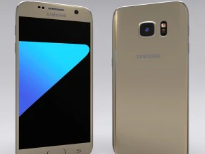 三星 Galaxy s7 金色 3D 模型