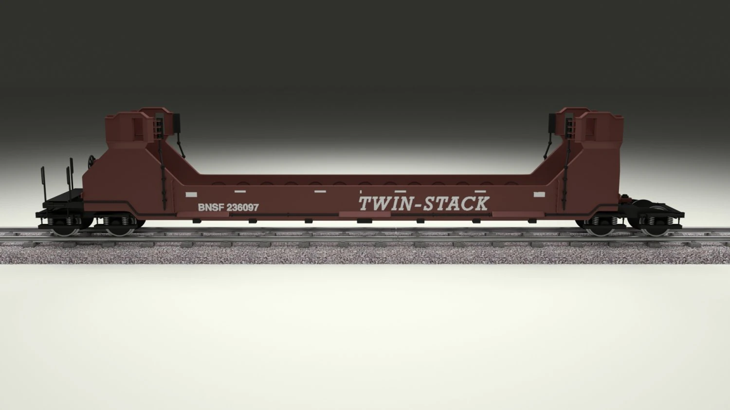brown train well car 3D Model .c4d .max .obj .3ds .fbx .stl .blend 