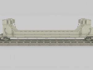 brown train well car 3D Model