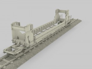 brown train well car 3D Model