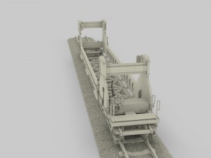brown train well car 3D Model
