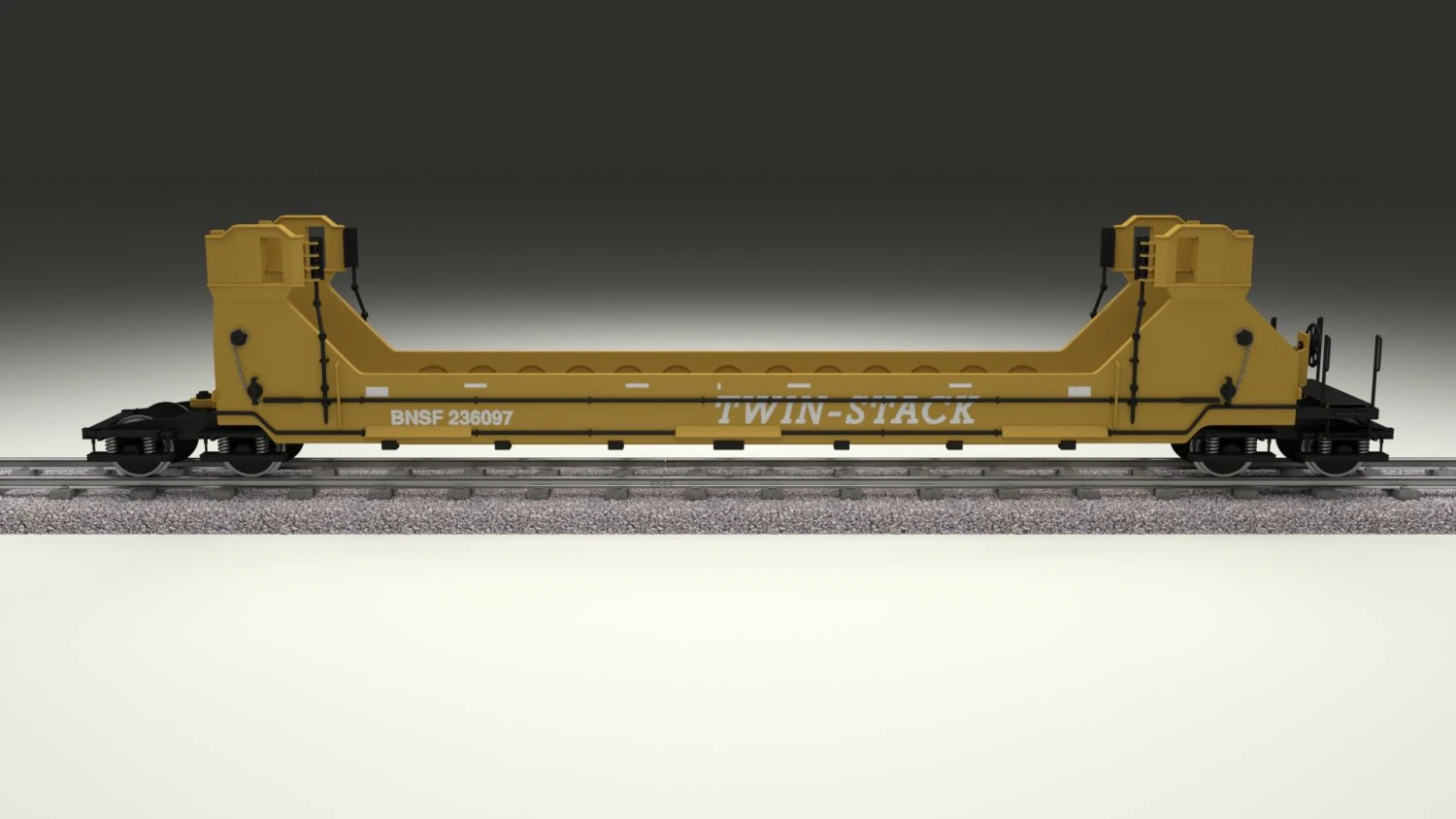 yellow train well car 3D Model .c4d .max .obj .3ds .fbx .stl .blend