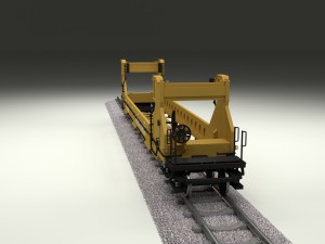 yellow train well car 3Dモデル