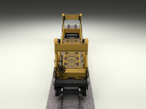 yellow train well car 3Dモデル