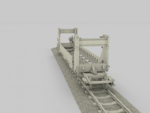yellow train well car 3Dモデル