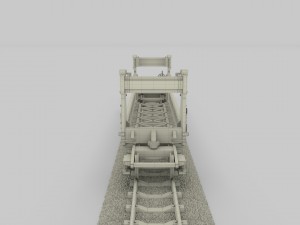 yellow train well car 3Dモデル
