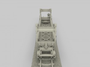yellow train well car 3Dモデル