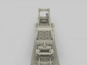 yellow train well car 3D Model