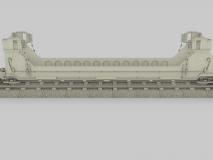 yellow train well car 3Dモデル