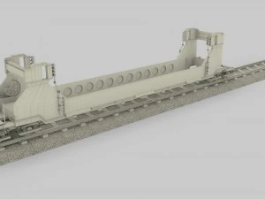 yellow train well car 3D Model