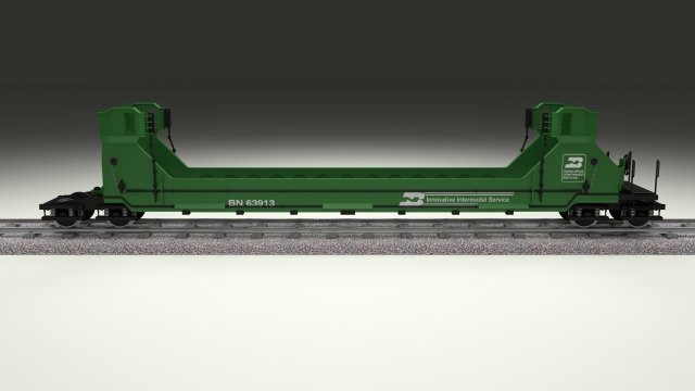 green train well car 3D 模型 .c4d .max .obj .3ds .fbx .stl .blend 