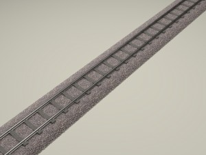 train track Modello 3D