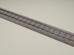 train track Modello 3D