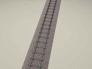 train track Modello 3D